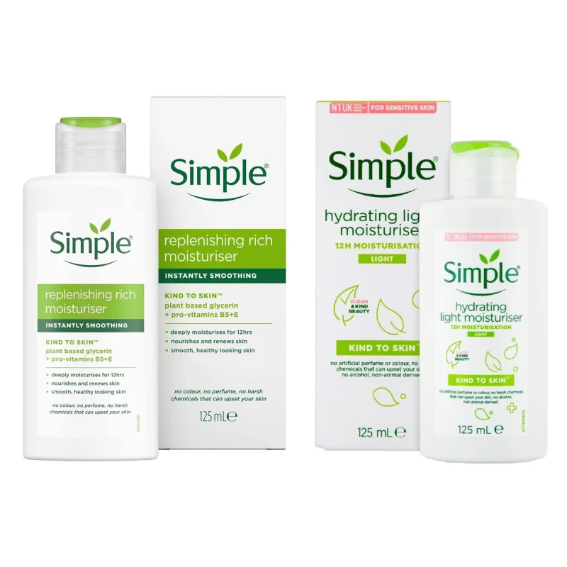کرم آبرسان سیمپل SIMPLE – مدل LIGHT و RICH – حجم 125 میل