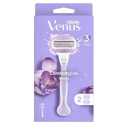 خود تراش ژیلت (Gillette) سری ونوس مدل Smooth دو یدک 3 لبه